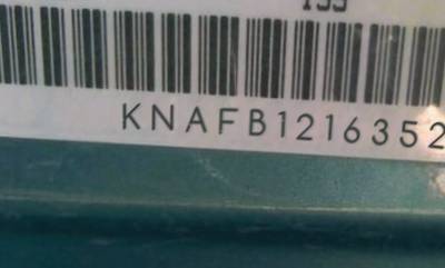 VIN prefix KNAFB1216352