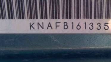 VIN prefix KNAFB1613351