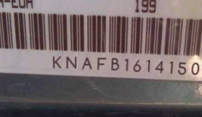 VIN prefix KNAFB1614150