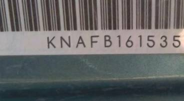VIN prefix KNAFB1615351