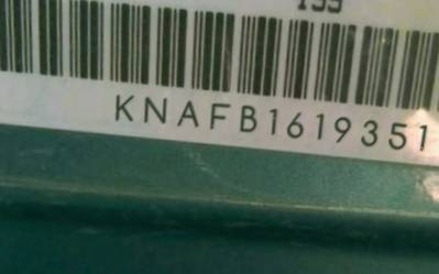 VIN prefix KNAFB1619351