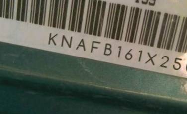 VIN prefix KNAFB161X250