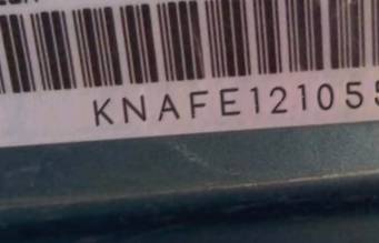 VIN prefix KNAFE1210551