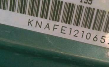 VIN prefix KNAFE1210652