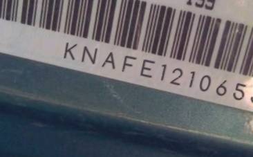 VIN prefix KNAFE1210653