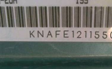 VIN prefix KNAFE1211550