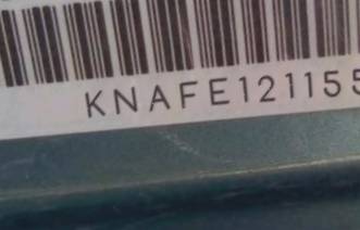 VIN prefix KNAFE1211551