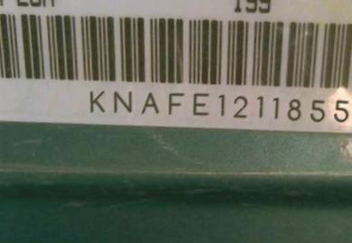 VIN prefix KNAFE1211855