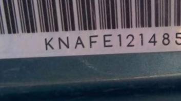 VIN prefix KNAFE1214854