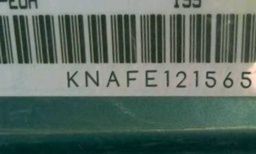 VIN prefix KNAFE1215652