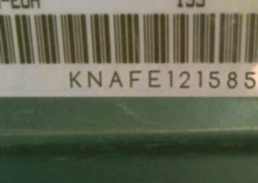 VIN prefix KNAFE1215850