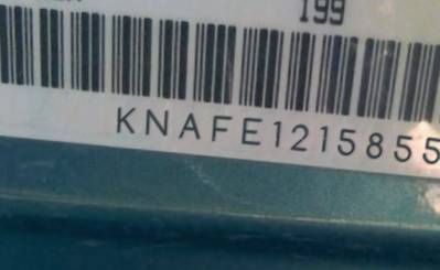 VIN prefix KNAFE1215855
