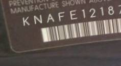 VIN prefix KNAFE1218753