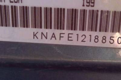 VIN prefix KNAFE1218850