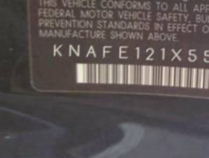 VIN prefix KNAFE121X552