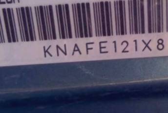 VIN prefix KNAFE121X855