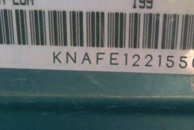 VIN prefix KNAFE1221550