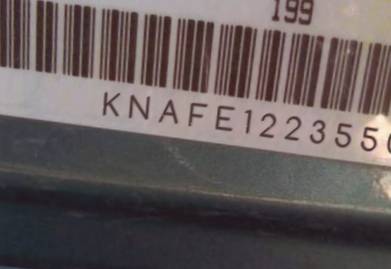 VIN prefix KNAFE1223550