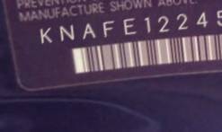 VIN prefix KNAFE1224551