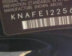 VIN prefix KNAFE1225652