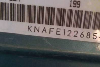VIN prefix KNAFE1226854