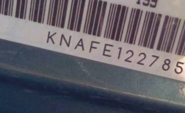 VIN prefix KNAFE1227854