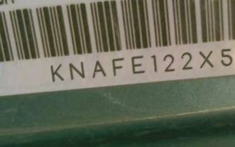 VIN prefix KNAFE122X551