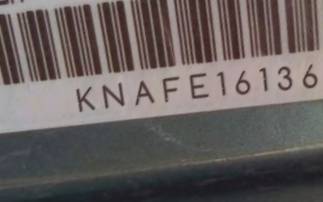 VIN prefix KNAFE1613653