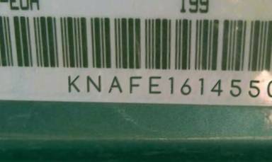 VIN prefix KNAFE1614550