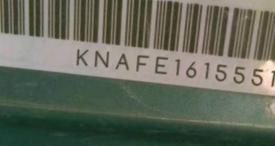 VIN prefix KNAFE1615551