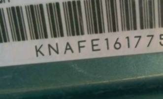 VIN prefix KNAFE1617750