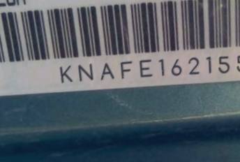 VIN prefix KNAFE1621551