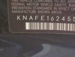 VIN prefix KNAFE1624550