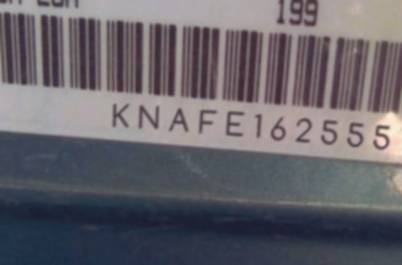 VIN prefix KNAFE1625551