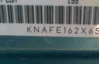 VIN prefix KNAFE162X652