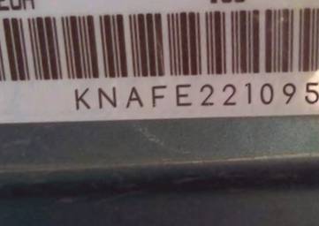 VIN prefix KNAFE2210950