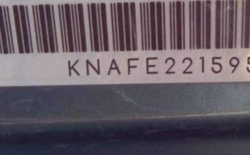 VIN prefix KNAFE2215956