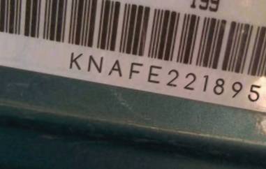 VIN prefix KNAFE2218950
