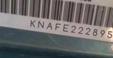 VIN prefix KNAFE2228955