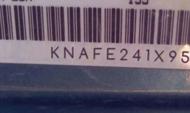 VIN prefix KNAFE241X950