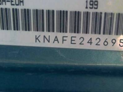 VIN prefix KNAFE2426950
