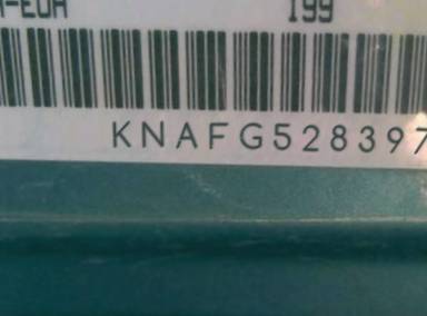 VIN prefix KNAFG5283972