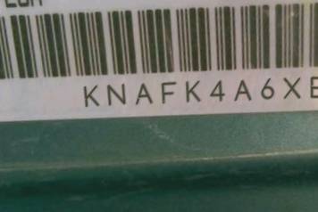 VIN prefix KNAFK4A6XE52