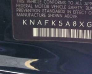 VIN prefix KNAFK5A8XG56
