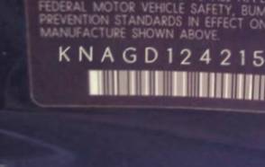 VIN prefix KNAGD1242150