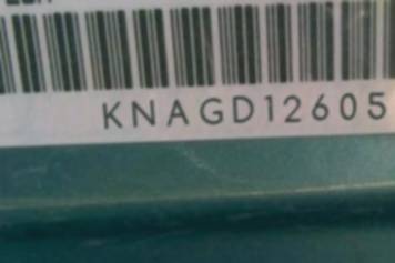 VIN prefix KNAGD1260553