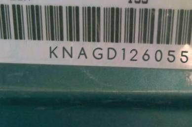 VIN prefix KNAGD1260554