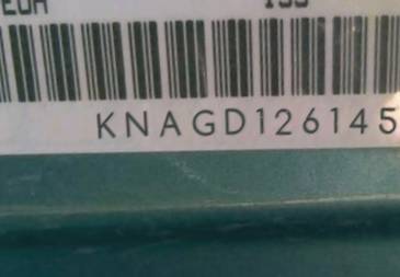 VIN prefix KNAGD1261452