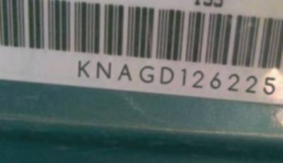 VIN prefix KNAGD1262251