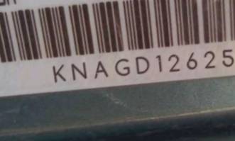 VIN prefix KNAGD1262553